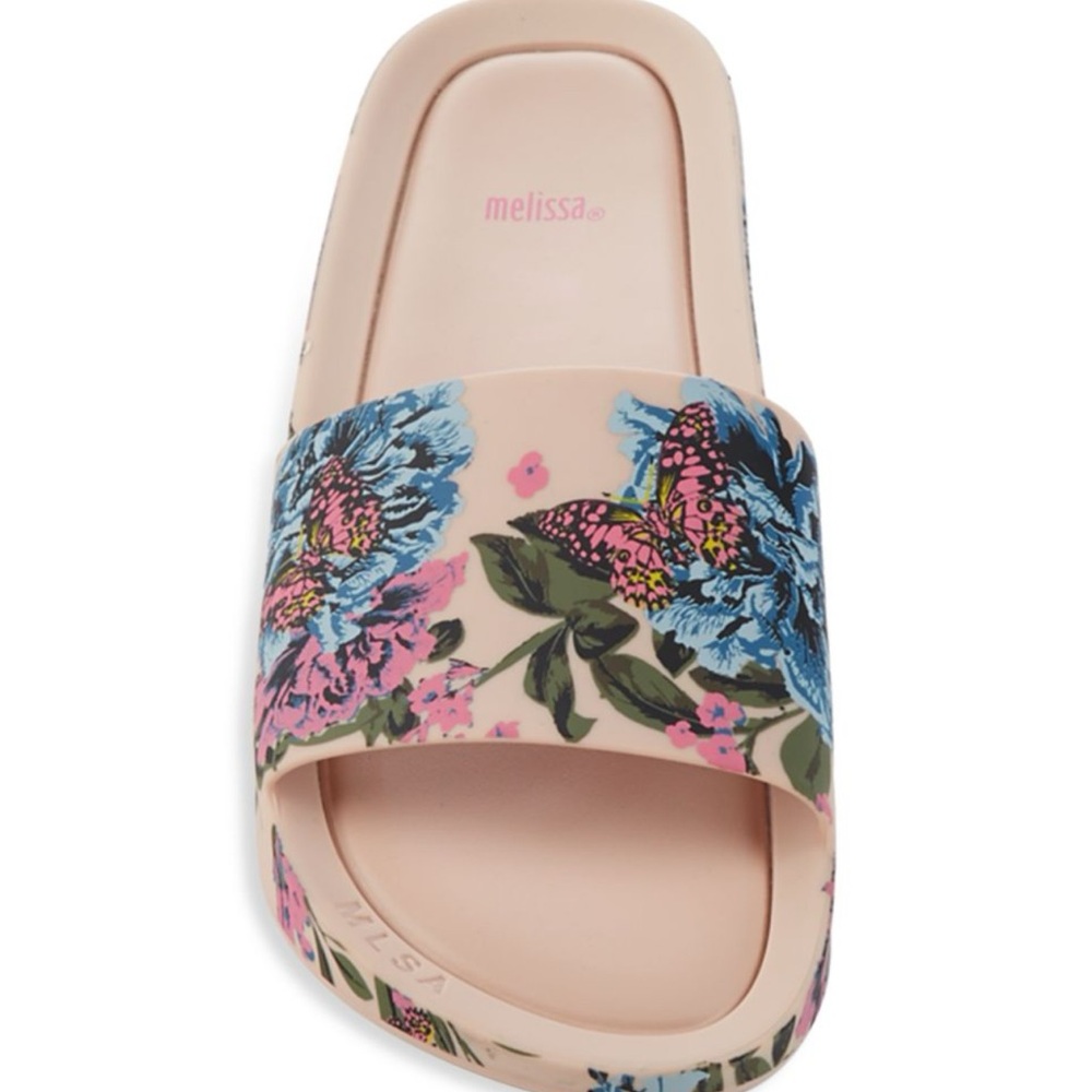 melissa - Floral-Print Slides (Good Used Condition)